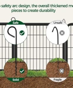 Dog Playpen Indoor Outdoor, Metal Pet Exercise Fence, Multiple Configurable Shapes, Heavy Duty Pen for Dogs (Black, 63x63cm, 8)