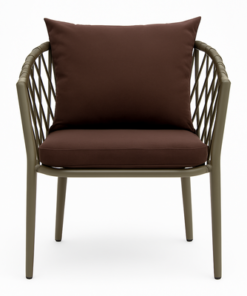 Suzx Modern Stylish Outdoor Lounge Armchair Weather-Resistant Patio Sofa Chair for Balcony, Garden, and Backyard