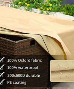 Outdoor Protection Cover for Snowe Sofa Set - 7 Seater - L300 x W240 x H80cm - Beige