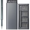Home Care 24 in 1 Mini Screwdriver Magnetic Driver Bits Set S2 Alloy Steel Pocket Manual Screwdriver Tool Set Repair Tool Kit Grey