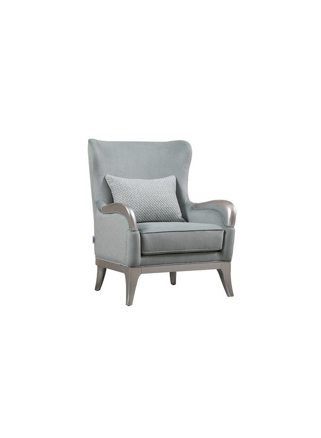 DANUBE HOME Busselton 1 Seater Fabric Sofa I Accent Chair I Modern Design One Seat Sofas I Comfortable Living Room Furniture L 80 x W 88 x H 105 cm Blue