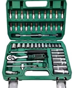 LOOPITYS 53 pieces of automotive mechanical maintenance vehicle socket wrench toolbox combination hardware set