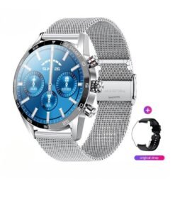 LIGE Smart Watch, IP68 Waterproof Bluetooth Phone Call Smart Bracelet, Multifunctional Smart Activity Tracker Wrist Watch With Heart Rate Blood Oxygen Monitoring, (1pc, Silver, Mesh Strap Plus Silicone Strap)