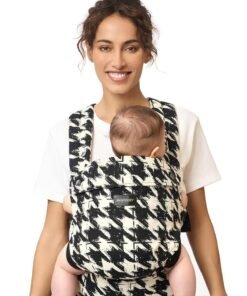 Momcozy Baby Carrier - Ergonomic, Cozy and Lightweight Carrier for 7-44lbs, Effortless to Put On, Ideal for Hands-Free Parenting, Enhanced Lumbar Support, Purehug for Infant to Toddler, Houndstooth
