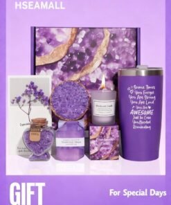 HSEAMALL Gifts Basket for Women - Birthday Gifts for Women, Relaxing Spa Gift Basket Set, Unique Gift Ideas for Women, Gifts for Mom Sister Best Friend Wife, Coworker Teacher Nurse Gifts for Women