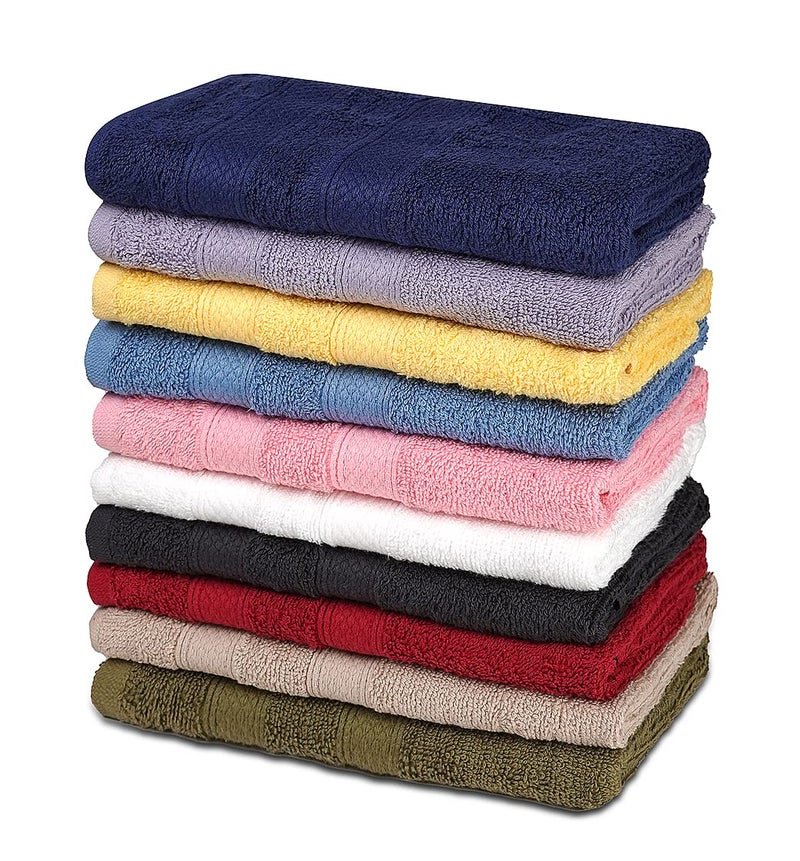 ZUPERIA Classic Hand Towels Pack of 10 16 x 28 Inches 100 Ring Spun Cotton Light Weight Super Absorbent Fast Drying Towels for use in Bathroom Hotels Travel and Spa Assorted Multicolor