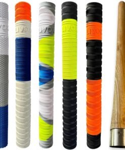 Sixteen Better Shock Absorption Cricket Bat Rubber Grip with Cone for Boys Cricket Bat Handle Accessories Grips (5 Bat Grip & 1 Wooden Cone) (Multi texture)