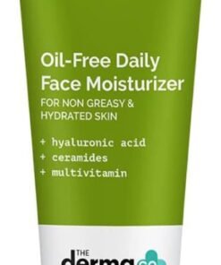 THE derma Co Oil-Free Daily Face Moisturizer With Hyaluronic Acid, Ceramides And Multivitamins for Non-Greasy And Hydrated Skin - 100g Prolonged Moisturization | Strengthens Skin Barrier