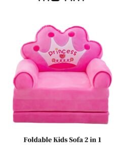 Motim Foldable Kids Sofa 2 in 1 Folding Chair with Backrest Children's Furniture Comfortable Armchair toddler Chair for Bedroom Living Room