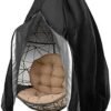 Patio Hanging Chair Cover,Heavy Duty Waterproof Egg Swing Chairs Covers with Zipper Outdoor Furniture Protector (75" H X 45" D, Black)