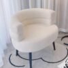 Youqin Home Single Seater Sofa Armchair, Lazy Susan, Sun Chair for Living Room, Bedroom, Apartment, Balcony, Washable, Small (White)