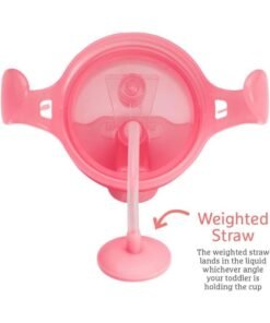 Alternative view of Munchkin Click Lock Tip and Sip Weighted Flexi Straw Trainer Cup (7 Oz/207 Ml Pink)