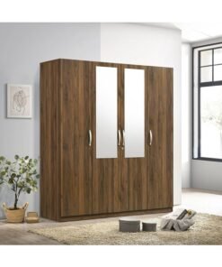 Home Box Kulltorp Plus 4-Door Wardrobe With Mirror 52 x 182 x 160 cm