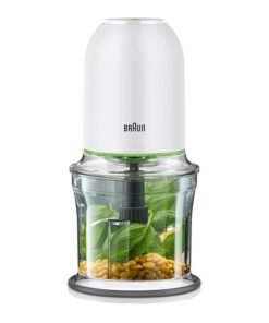 BRAUN Chopper, 2 in 1, 2 Speeds, Ice Crusher, Dishwasher Safe 0.9 L 500 W CH3011WH White/Green