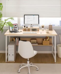 Harlan Study Desk with Stand Writing Desk Table Computer Table with Bookshelf for Home Office Desks & Workstations 110*50*72 CM