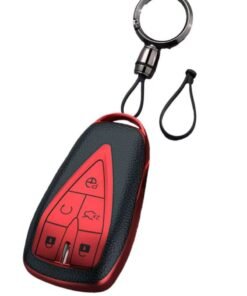 OUYoo For Changan TPU Key Fob Cover Case Shell with Keychain for UNI UNI-T CS75 Eado Plus UNI-K CS85 Alsvin UNI-V0 CS95 CS35 .（Red）