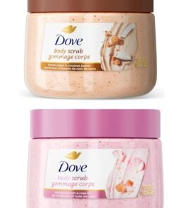 Dove Body Scrub Himalayan Salt & Rose Oil 425g and Dove Body Scrub brown sugar & coconut butter 425gm 2PC