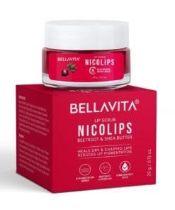 Bella Vita Organic NicoLips Lip Scrub Balm Brightening Dark Lips for Men and Women Dry Lips/Smoker/Chapped Lip & Lipstick Stains Removal Lipcare, 20 g