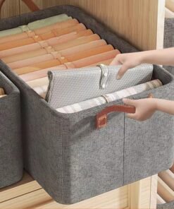 Rylan 3 Pcs Wardrobe Organizer for Clothes, Stackable Organizer for Wardrobe Storage, Clothes Organiser for Wardrobe Shelf, Jeans, Pants, T Shirt Organizer for Cupboard Racks and Shelves