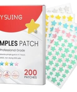 Jaysuing 200 Pcs Pimple Patches, Hydrocolloid Acne Patches for Face, Colorful Star Pimple Spot Sticker with Hyaluronic Acid, Tea Tree Oil & Centella Oil for Covering Zits and Blemishes