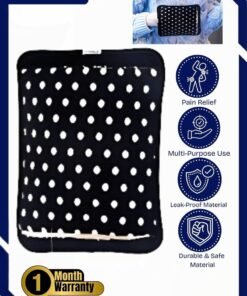Prime by javaudan Electric Hot Water Bag Rechargeable Heating Bag with Fleece Cover for Cramps, Neck, Shoulders Pain Relief Bag for Hot Therapy Hand & Feet Warmer