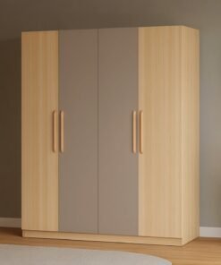 ROYALOAK Weston Wardrobe  4 Door | Modern Bedroom Cupboard | Premium MDF with Melamine Finish
