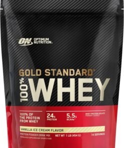 Optimum Nutrition Gold Standard 100% Whey Protein Powder, Vanilla Ice Cream, 1 Pound (Packaging May Vary)