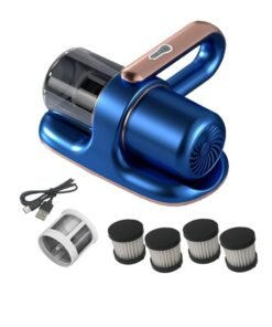 KASTWAVE Handheld Mattress Vacuum Cleaner, Cordless Handheld Bed Vacuum Cleaner with Hepa, Effectively Clean Up Bed Sheet Pillow Couch (Blue)