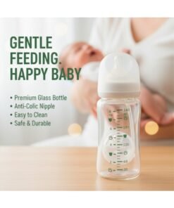 Poney Glass Feeding Bottle 240ml | Milk Bottle for Baby | Baby Feeder | Baby Bottle Glass | Safe & Durable Feeding Glass Bottle for Newborns - Image 3