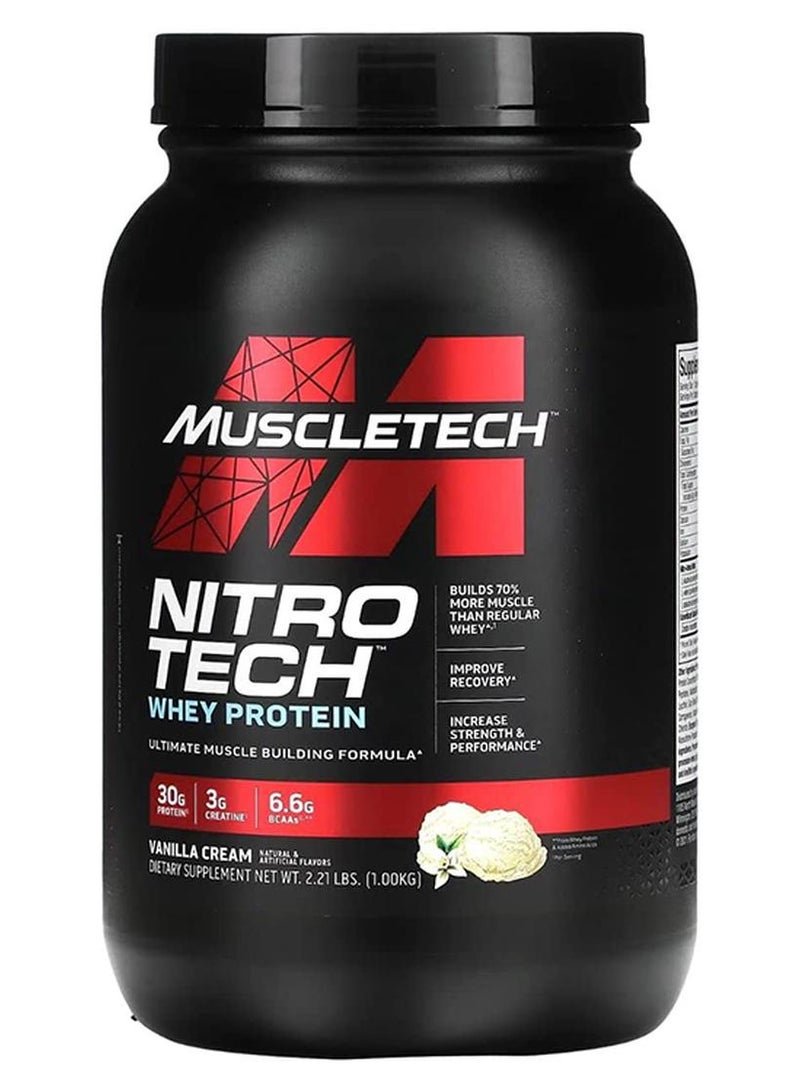 MuscleTech Nitro Tech Whey Protein Vanilla 2Lb