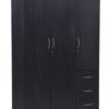 SULSHA 3 Door Wooden Wardrobe Cabinet Cupboard Engineered Wood Perfect Modern Stylish Heavy Duty