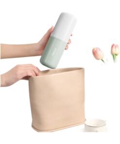 ETRAVEL Travel Toiletry Cup, Toothbrush Holder, Detachable Toothbrush Cup, Empty Cup, Ceramic White
