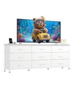 Alternative view of NKX 9-drawer large size TV model For inside Bed Home Bed Room White Color 63" inch