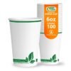 EcoEdge 6 Oz Disposable Heavy-Duty Party Paper Cups Paper Cups (Pack of 100) | For Juice and Water | Durable, Compostable, Cost-Effective | For Restaurants, Hotels and all Events | 100% Sustainable