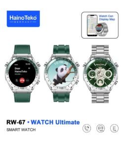 Haino Teko RW-67 Watch Ultimate Smart Watch With AMOLED Display GPS Map 3 Pair Straps and Charging Cable