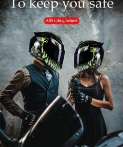 Alternative view of DUNISO Full face motorcycle helmet, lightweight, collision resistant, breathable lining motorcycle helmet, cool riding equipment Four season racing helmet, suitable for both men and women