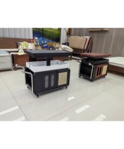 Popular style furniture. Equipped with pulleys, solid wood movable coffee table, suitable for small households, expandable dining table, suitable for dining rooms, living rooms, bedrooms, kitchens