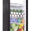 Rubik 95L Glass Door Refrigerator With Semi Freezer Compartment, Direct Cold with Frost, LED Light and Key Lock, (RB-95HC-JC) Black