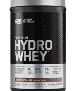 Optimum Nutrition (ON) Platinum Hydrowhey Protein Powder, 30 Grams of Protein for Muscle Support & Recovery, 100% Hydrolyzed Whey Protein Isolate Powder - Turbo Chocolate, 1.8 Lbs,20 Servings (820 G)