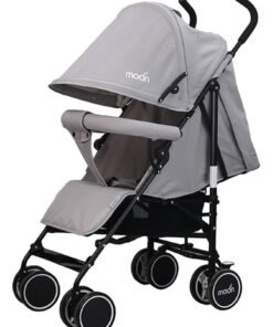 Moon Neo Plus Travel Stroller – Umbrella Fold, Reclining Seat, Storage Basket, Lightweight And Compact, Suitable 0-36M (Up to 15kg) – Light Grey