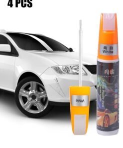 HY 4 Pcs White Touch Up Paint Pen for Cars, Car Paint Scratch Repair, Two-In-One Car Touch Up Paint Fill Paint Pen, Quick & Easy Solution for Deep and Minor Scratches