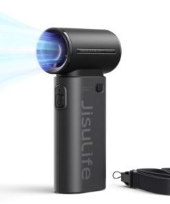 JISULIFE Portable Handheld Fan, Mini USB Rechargeable Fan, 5000mAh [18H Extended Battery Life], Personal Makeup/Eyelash Fan, Pocket Fan with 5 Speeds for Women Men Travel Camping Outdoor Black