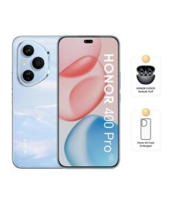 Honor 400 Pro 5G Dual SIM Tidal Blue 12GB RAM 512GB With Free HONOR CHOICE Earbuds CLIP And Assorted Case - Middle East Version