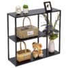 Sharpdo 3-Layer Metal Console Table, Foyer Table, Suitable for the Entrance, Living Room, Corridor, Balcony Entryway Tables Display Table, Ornament Table 80*25.5*75CM