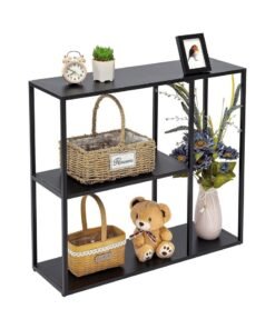 Sharpdo 3-Layer Metal Console Table, Foyer Table, Suitable for the Entrance, Living Room, Corridor, Balcony Entryway Tables Display Table, Ornament Table 80*25.5*75CM