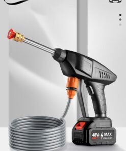 DUNISO Portable Cordless High Pressure Washer, Battery Powered Handheld Car Mounted High Pressure Washer with 6-in-1 Nozzle Soap Dispenser, Battery Powered with Tool Box for Car/Fence/Floor Cleaning and Watering