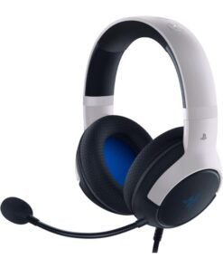 RAZER Kaira X Wired Gaming Headset for Playstation 5 / PS5, PS4, PC, Mac, Mobile: 50mm Drivers - HyperClear Cardioid Mic - Memory Foam Cushions - On-Headset Controls - White & Black
