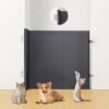 DUNISO Retractable Baby Gate,Mesh Baby Gate Or Mesh Dog Gate, Extra Wide Safety Gate For Babies And Pets,No Need To Drill Holes，Adjustable Length，For Stairs,Doorways,Hallways,Indoor,Outdoor ,130*78cm
