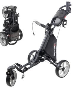 Caddytek CaddyLite One Swivel V8 Golf Push Cart 3 Wheel Lightweight Folding Trolley with 360 Swivel Front Wheel Cooler Basket Umbrella and Drink Holder Adjustable Handle