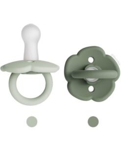 Moonkie Avent Soother Set of 2 | One-Piece Design Baby Pacifier with Large Air Holes | BPA-Free Silicone | Safe for Babies 0-6 Months